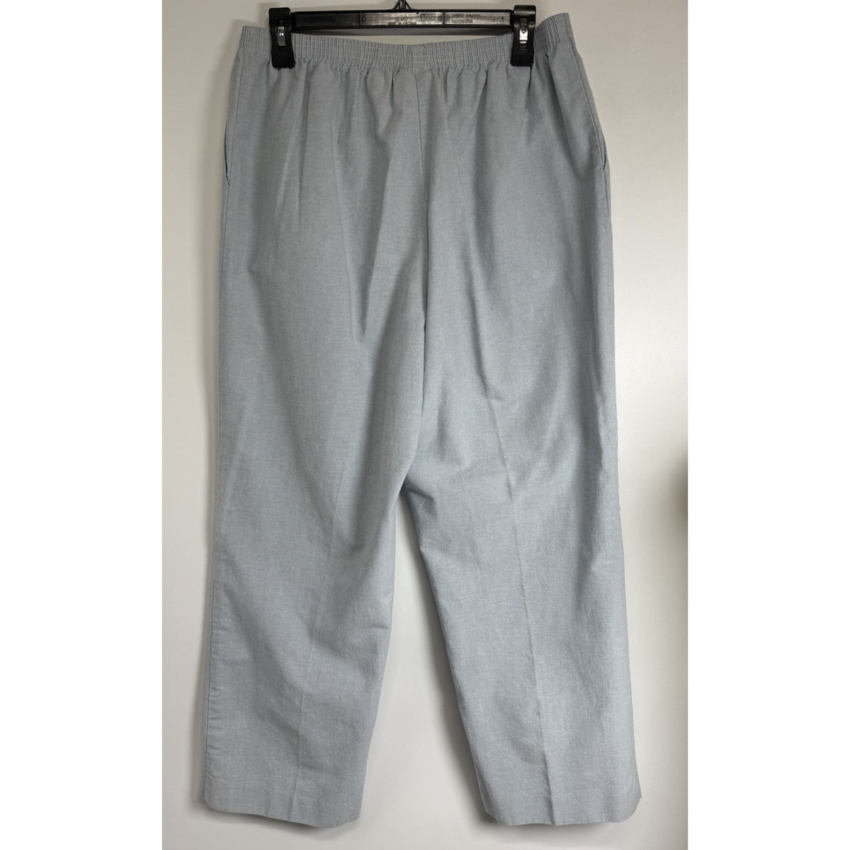 Alfred Dunner 16P Pull-On Pants Blue Cotton Blend Petite Straight Leg
