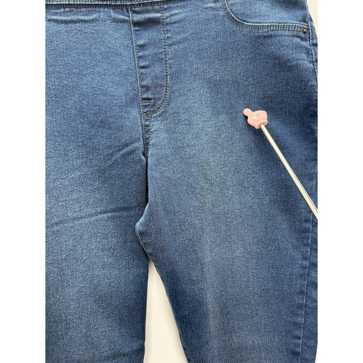 Old Navy Super Skinny Jeans Womens 12 Mid Rise Stretch Blue Denim Pull On