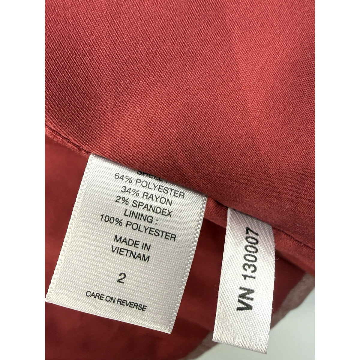 7th Avenue NY & Co Sleeveless Blazer Vest Womens 2 Red Career Dark Academia