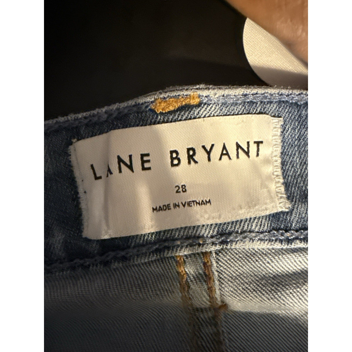 Lane Bryant Denim Shorts Plus Size 28 Mid Rise Cuffed Raw Hem Stretch Casual