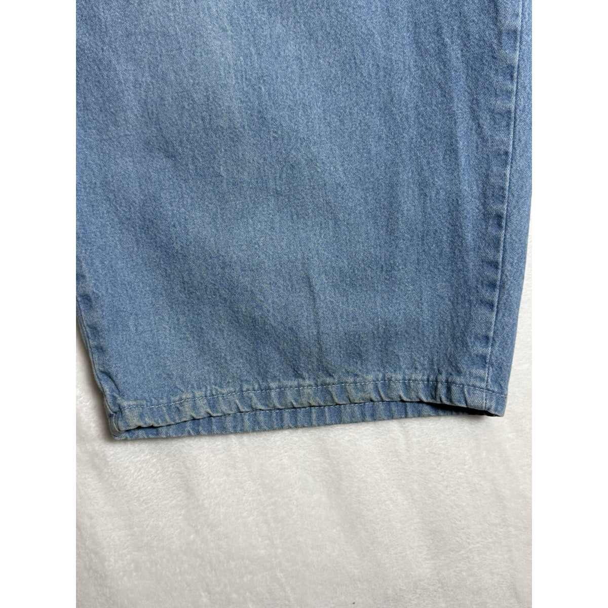 Chic Womens 20W Blue Pull On Denim Capri Pants 100% Cotton Elastic Waist Plus