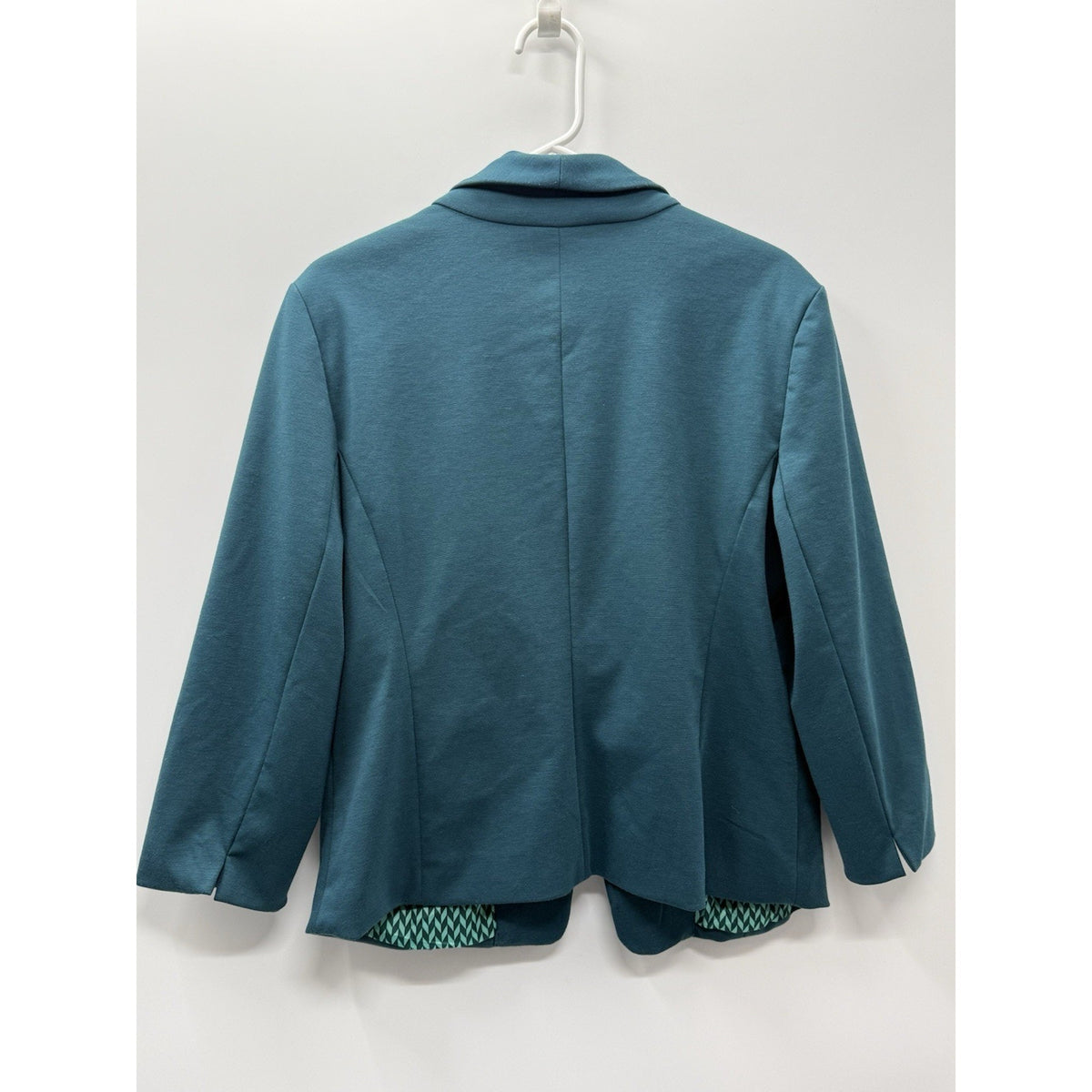 Mossimo XXL Teal Knit Blazer Jacket Womens Plus Shawl Collar Stretch Career