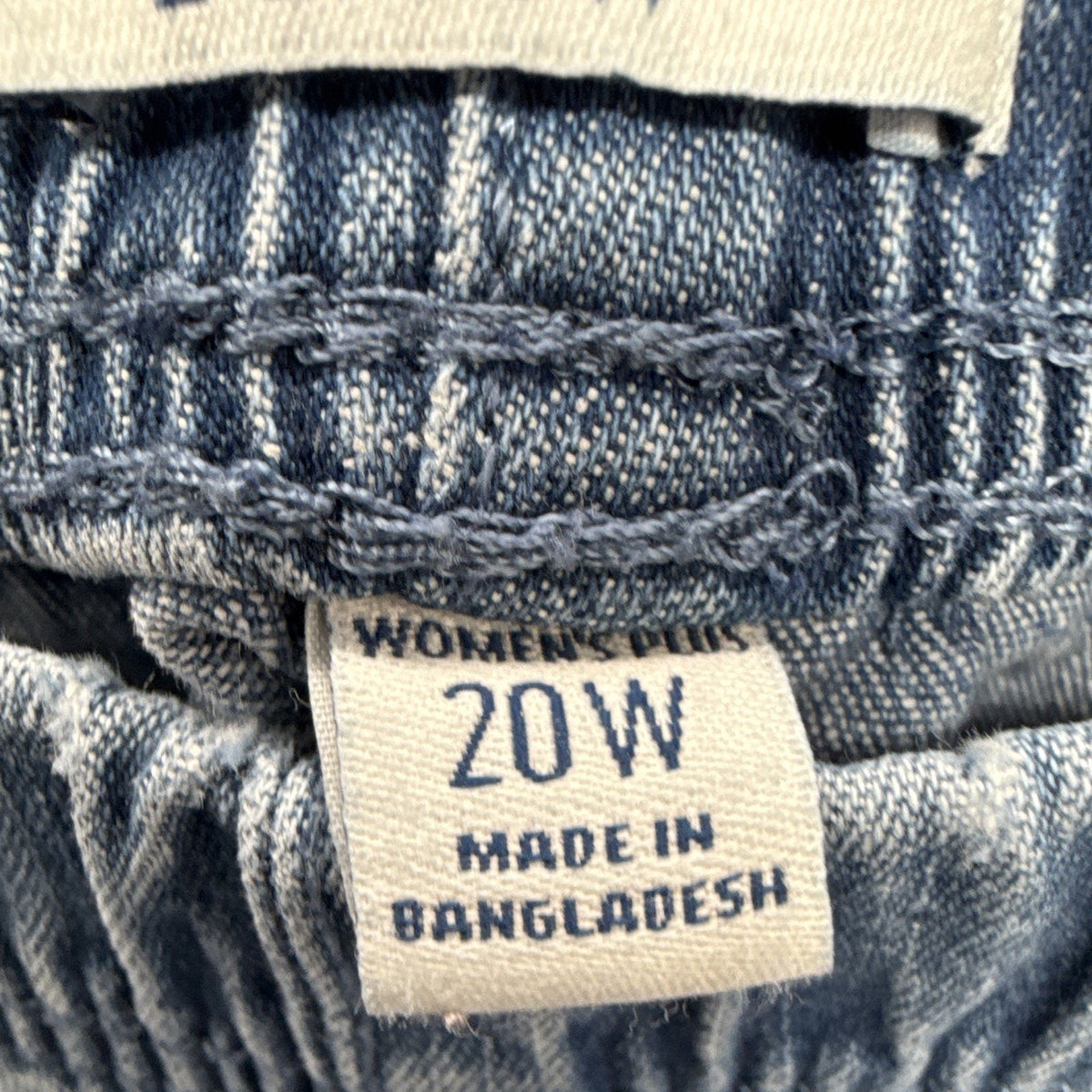 Croft & Barrow Women Pull On Stretch Denim Jeans Elastic Waist Pockets Blue 20W