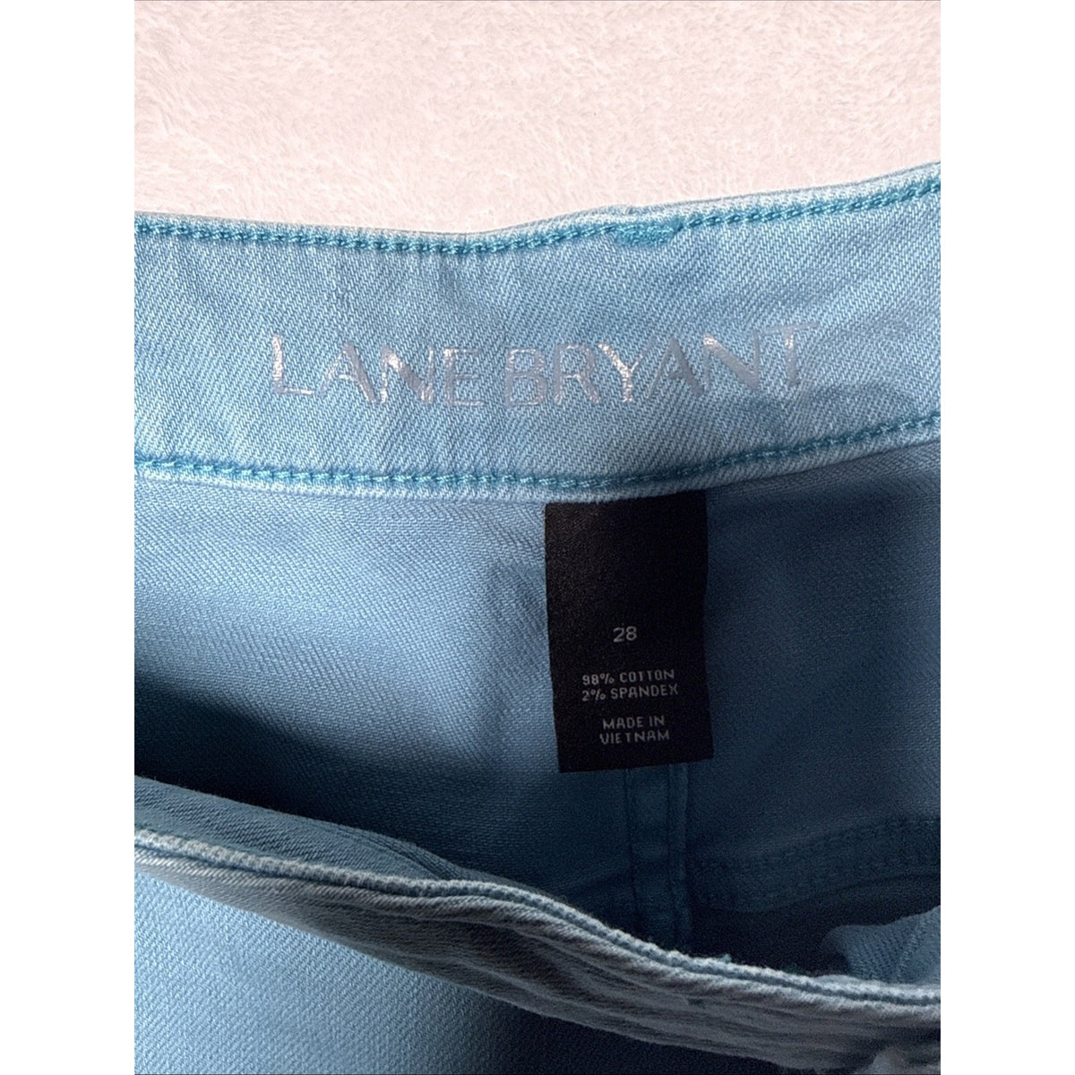 Lane Bryant Shorts Plus Size 28 Aqua Blue Relaxed Girlfriend Fit Denim