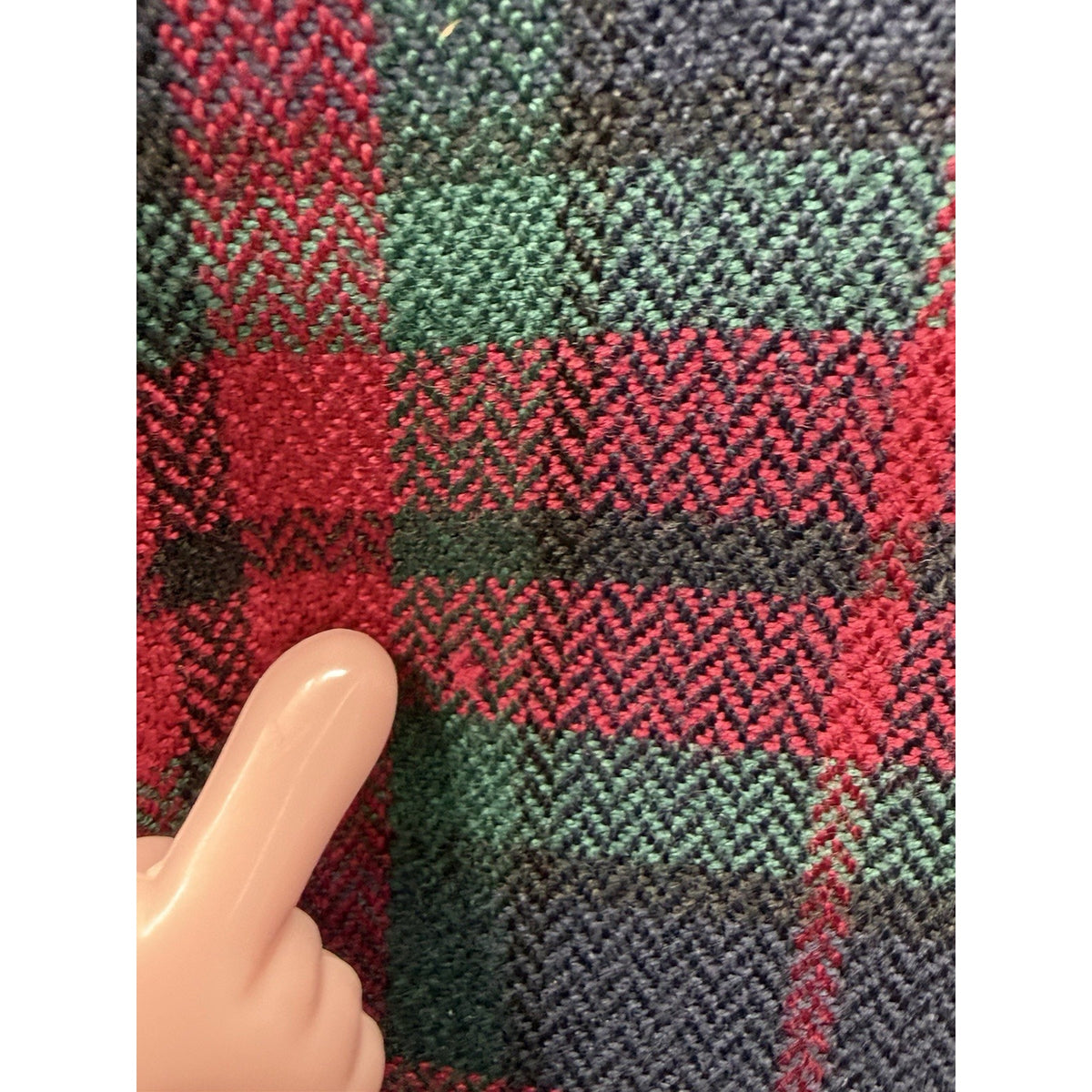 Le Suit 100% Rayon Plaid Blazer Jacket Womens 18 Red Green Tartan Gold Button