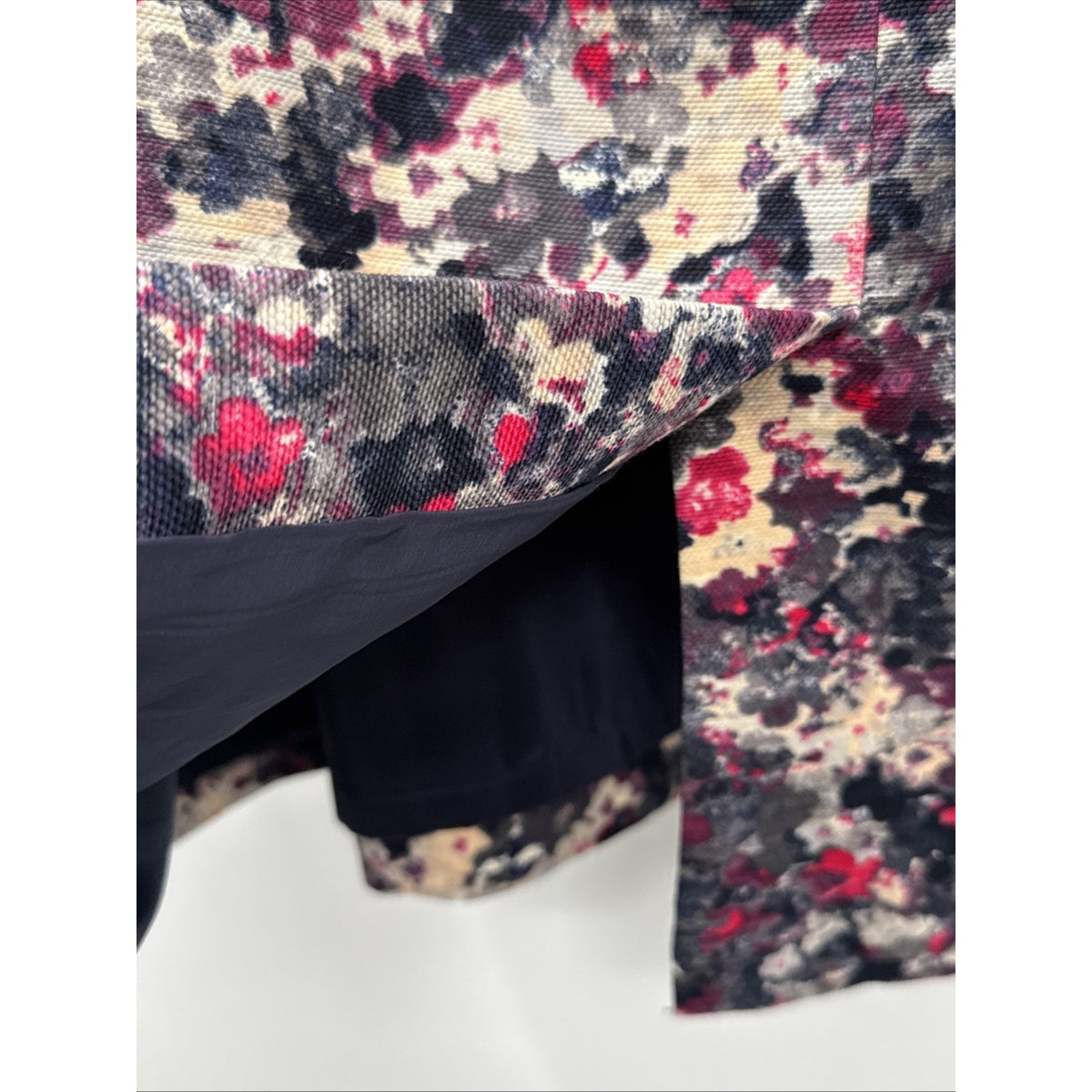Talbots Purple Pink Gray Floral Pencil Skirt Career Womens Size 20W Back Zipper