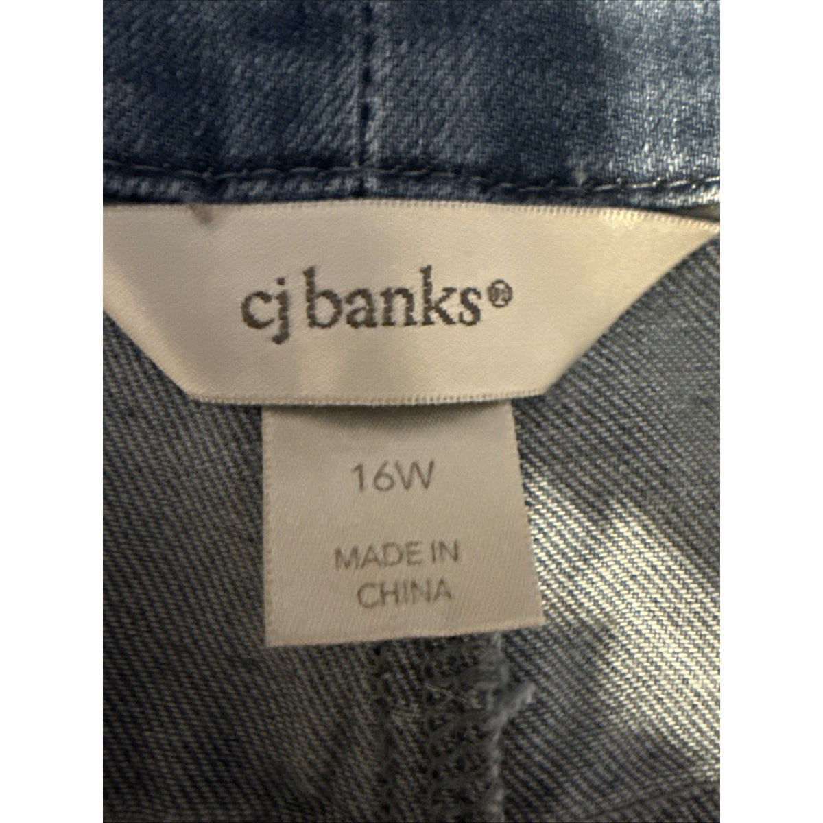 CJ Banks Capri Jeans 16W Rhinestone Pocket Stretch Denim