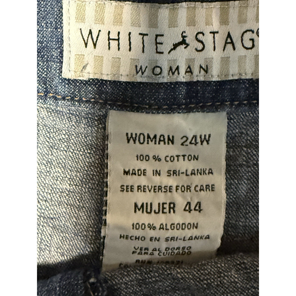 White Stag Capri Crop Jeans Women’s Plus Size 24W Elastic Waist Inset Straight