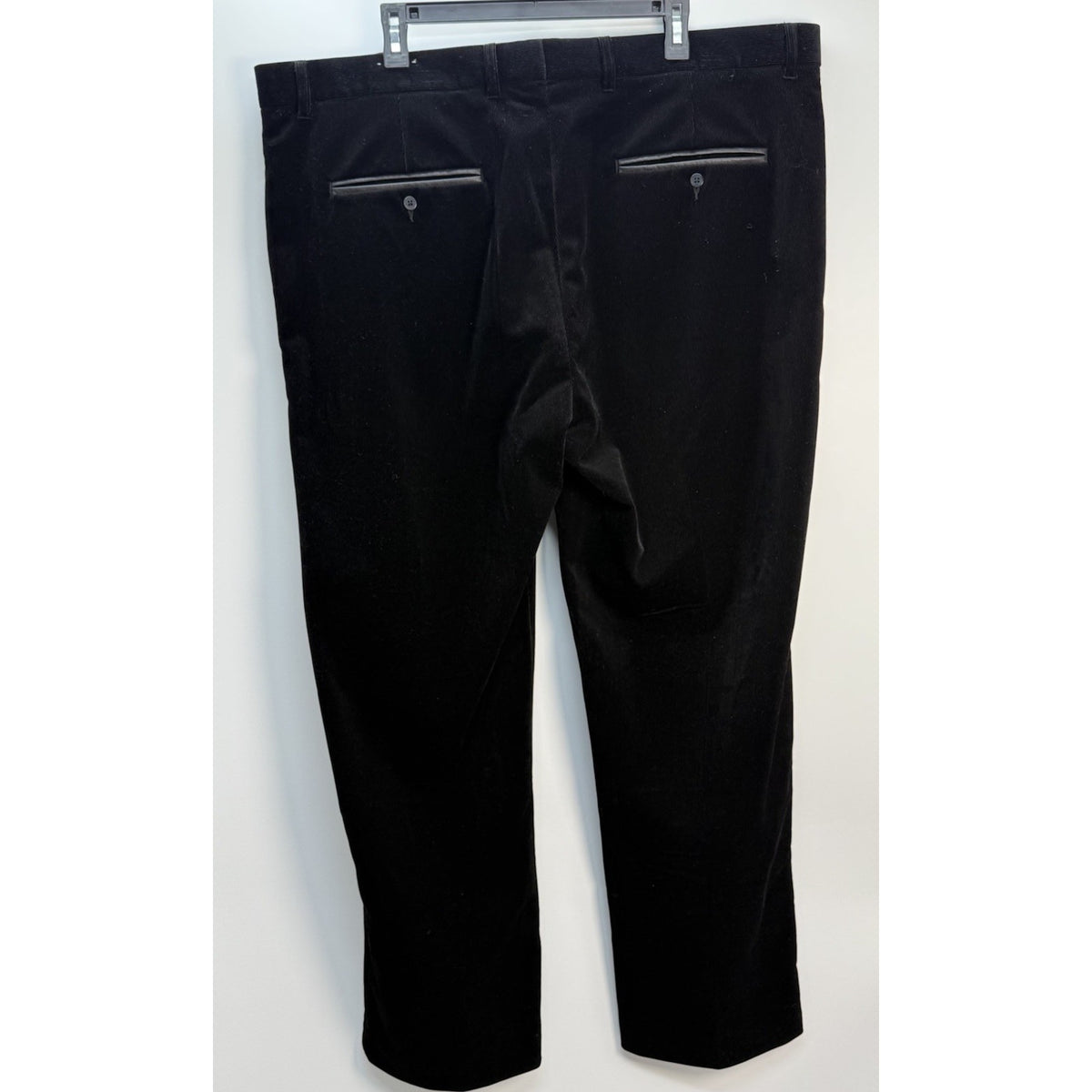 Paul Solari Men’s Black Corduroy Dress Pants 40x32 Modern Fit Rayon Blend