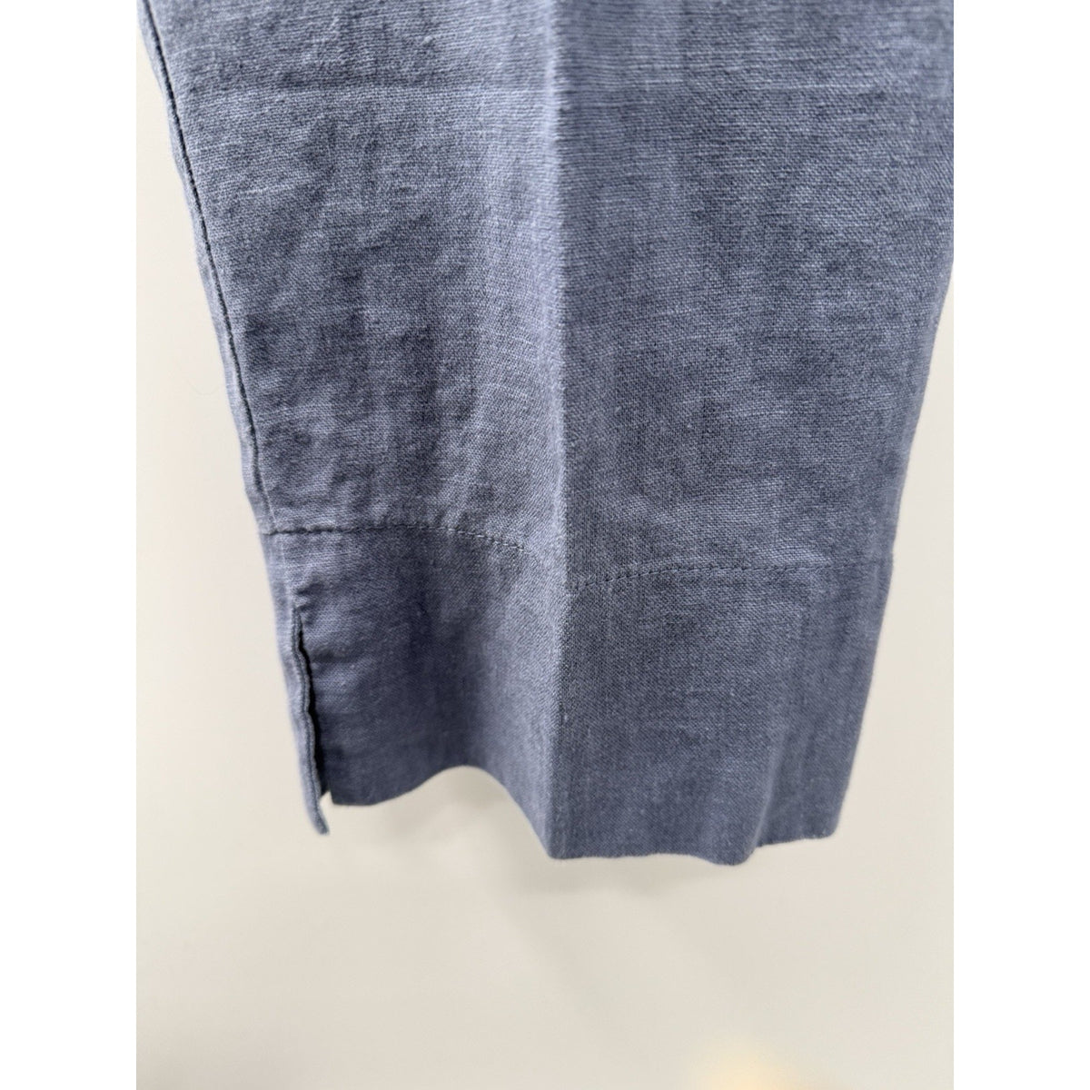 Peck & Peck Blue 100% Linen Straight Leg Pants Womens Lagenlook Coastal Size XL