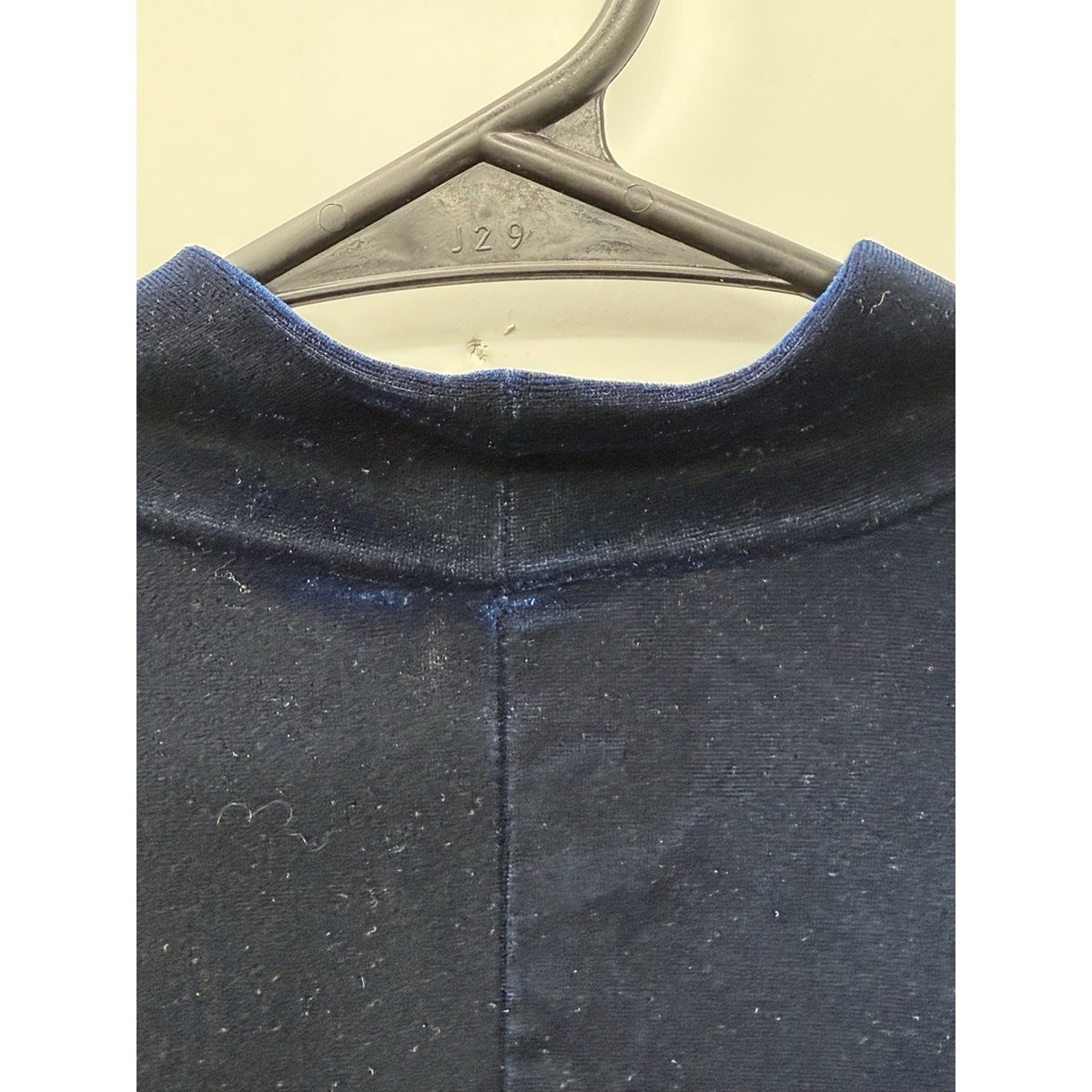 My Michelle Blue Velvet Mini Dress Mock Neck Short Sleeve Stretch Size 12