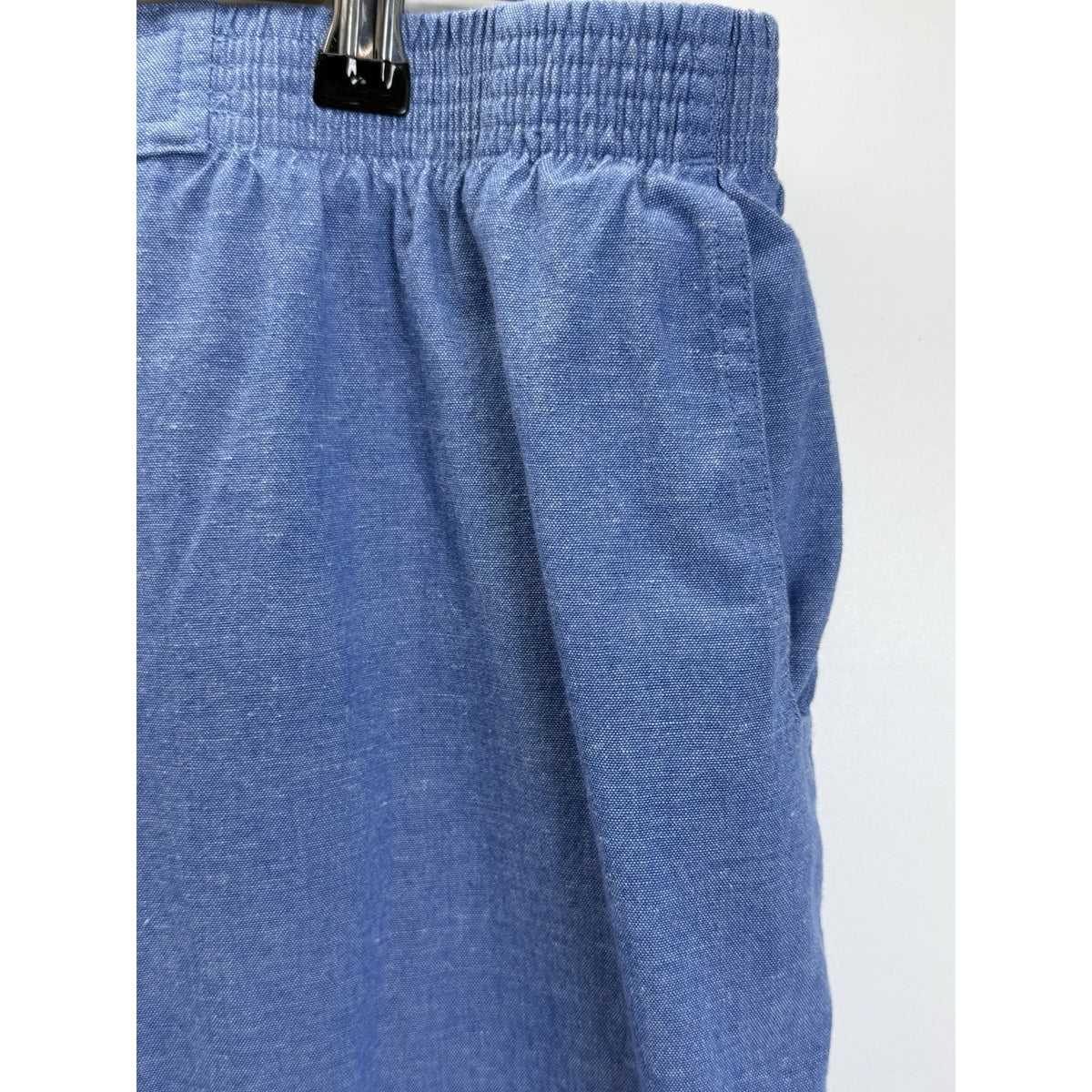 Alfred Dunner Pants Women’s Size 16 Blue Elastic Back Waist Linen Blend