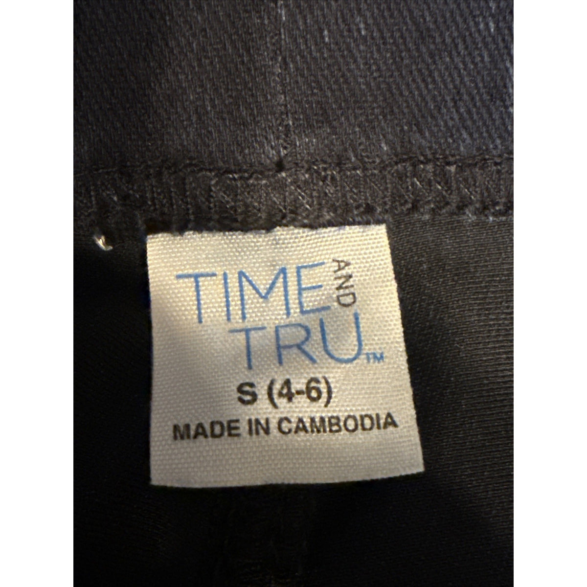 Time & Tru Blue Jeans Pull On High Rise Stretch Fitted Sz S(4-6) Womens