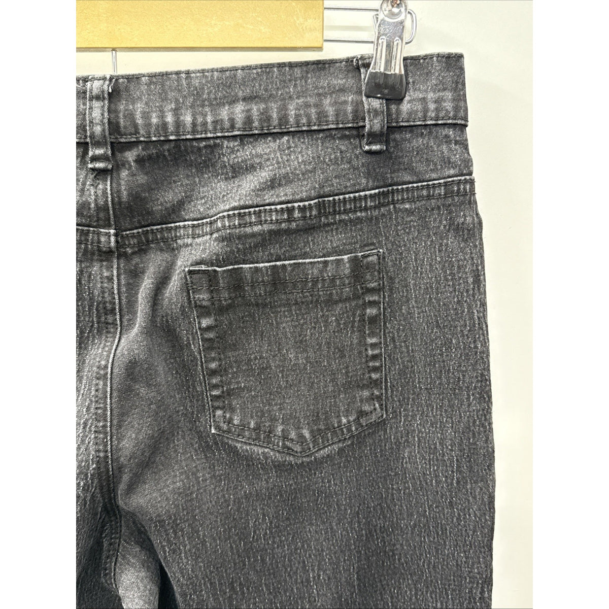 DG2 diane gilman Jeans Women Black Denim 5 Pocket Straight Leg Sz 10P