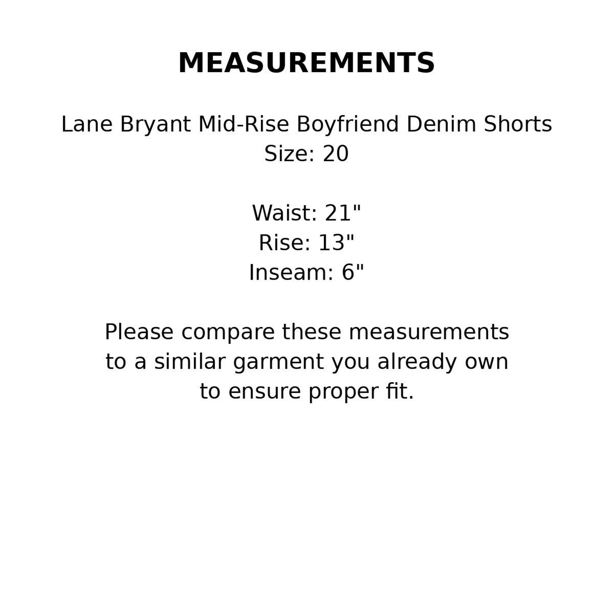 Lane Bryant Mid Rise Boyfriend Denim Shorts Women’s Size 20 Cuffed Plus Blue