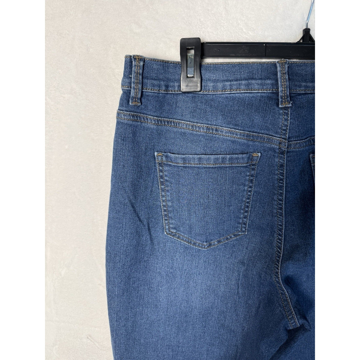 Gloria Vanderbilt Amanda Jeans Womens 12 Blue Floral Stretch Straight Leg