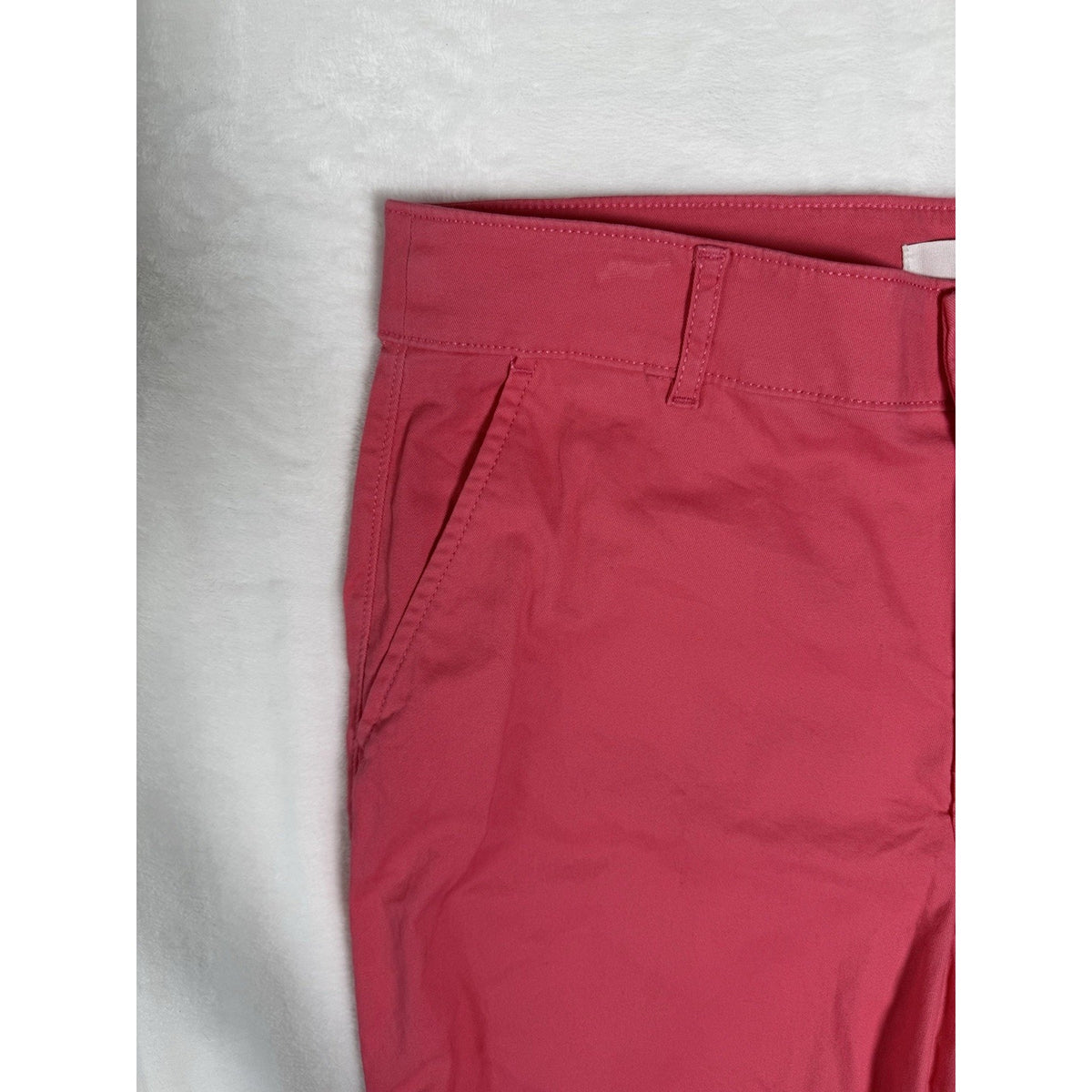 LOFT Womens Pink Crop Pants Size 10 Cotton Stretch Chino Capri Crop Casual