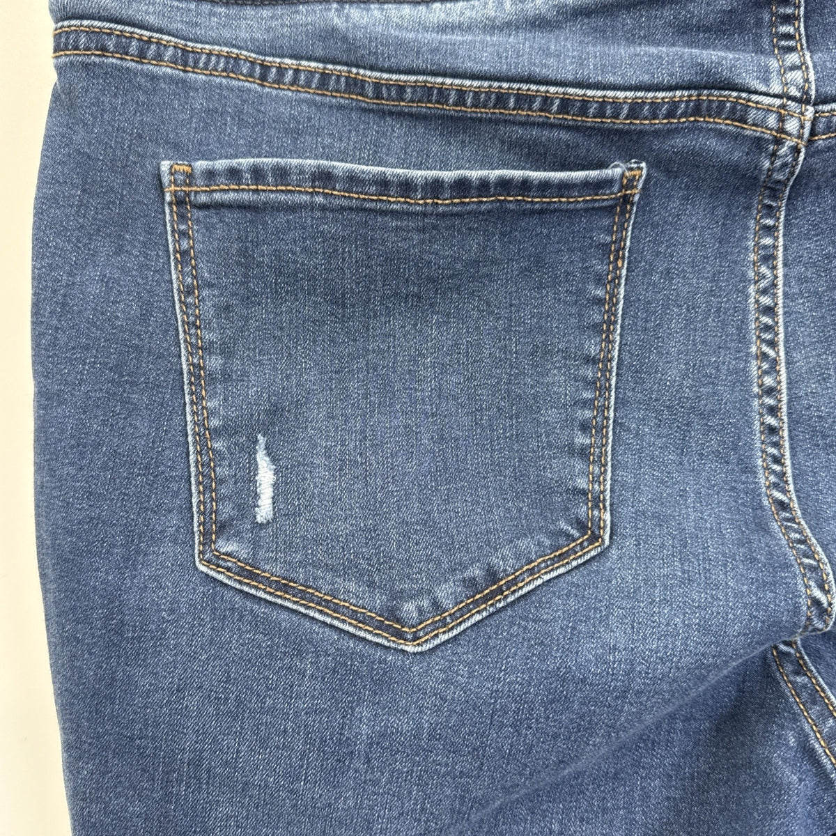 Old Navy Jeans Womens 14 Rockstar Mid-Rise Skinny Jegging Distressed Knee Blue