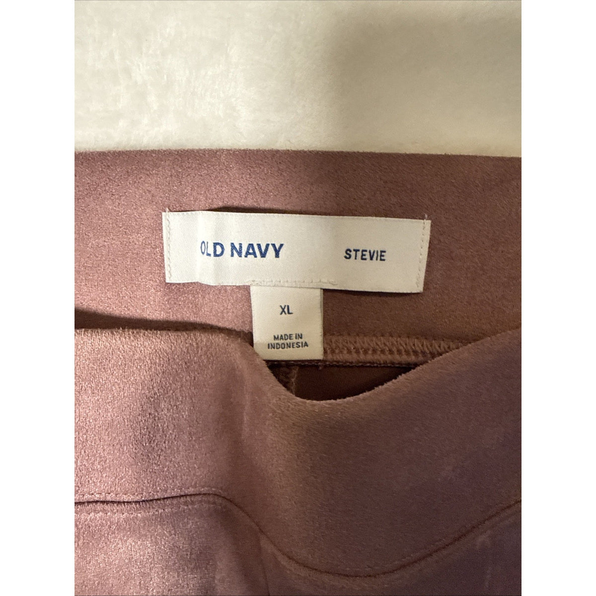 Stevie Old Navy FAUX Suede Stretch Pants / Pink Polyester & Spandex XL
