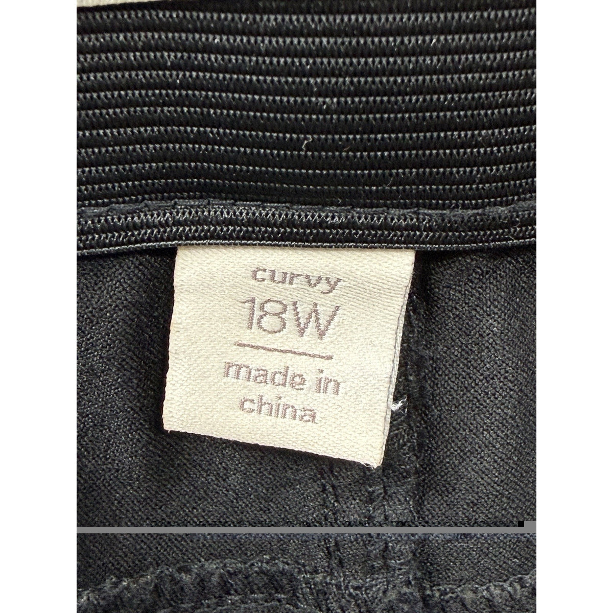 Cato Pull On Black Capri Pants Womens 18W Stretch Crop Mid Rise Casual Plus Size